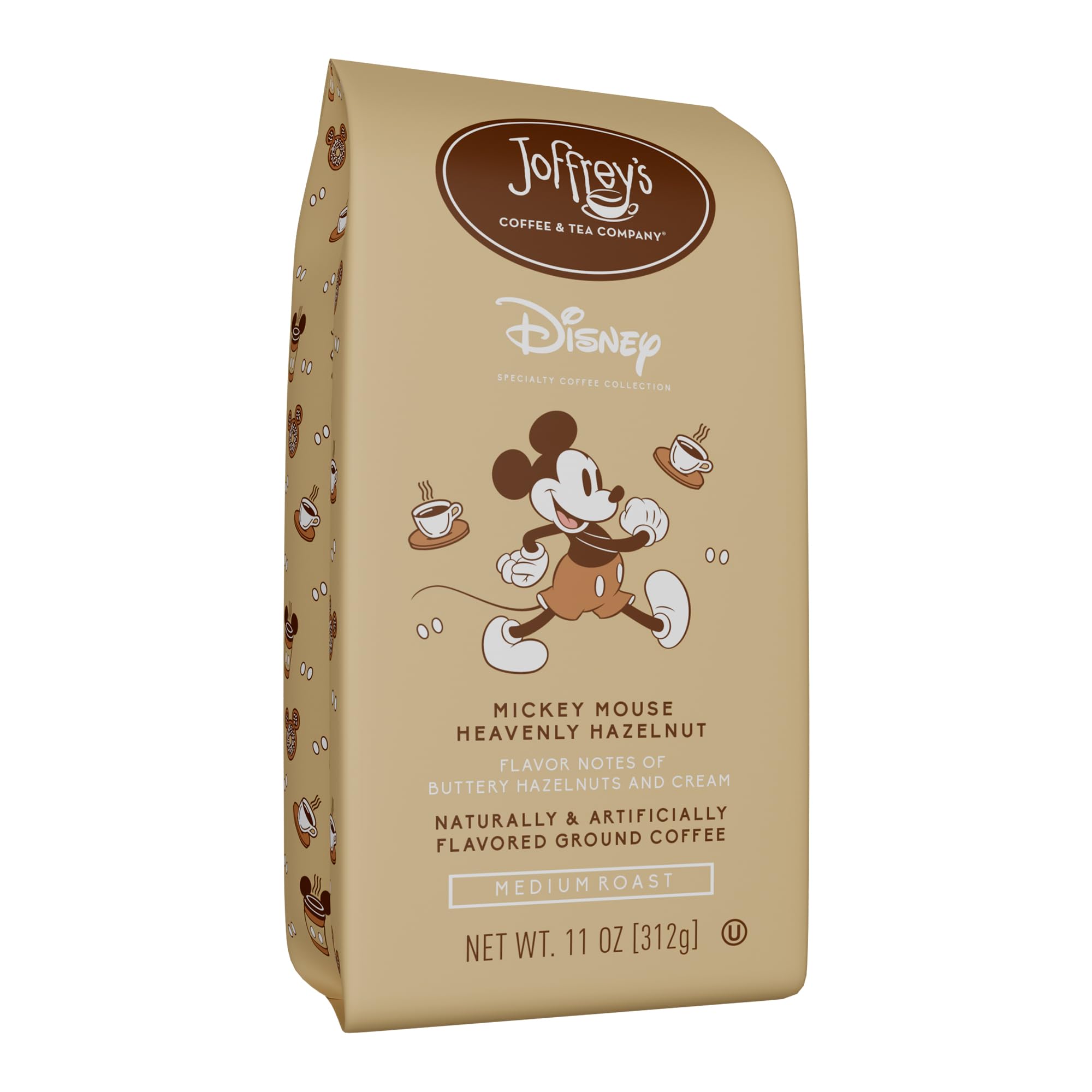 Joffrey’s Coffee - Disney Mickey Mouse Heavenly Hazelnut | Buttery Hazelnut and Cream (Ground, 11oz)