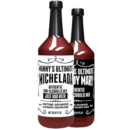 Manny's Ultimate Bloody Mary Mix , Natural Ingredients, Cocktail Mix, Craft & Batch Drink Mix, Hand Crafted Beverage, Great for Cocktail & Mocktail