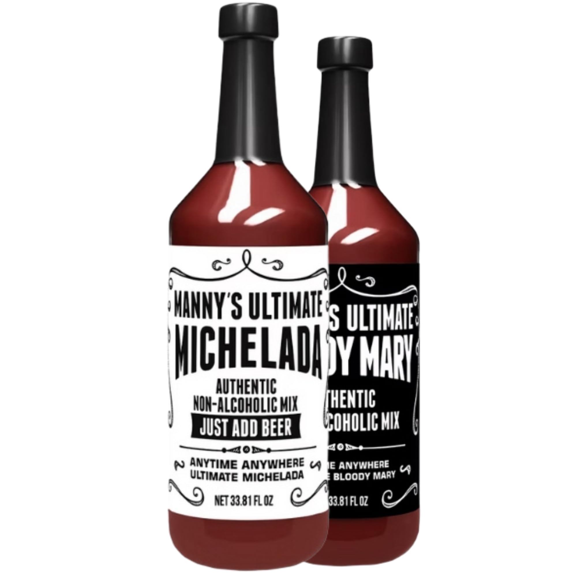 Manny's Ultimate Bloody Mary Mix , Natural Ingredients, Cocktail Mix, Craft & Batch Drink Mix, Hand Crafted Beverage, Great for Cocktail & Mocktail