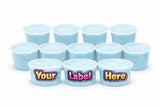 Cotton Candy Clear Tubs - Customizable - 12-Pack (1.25 oz ea) | BLUE RASPBERRY | Sticker-Ready Party Favors, Gifts | Lupy Lups!