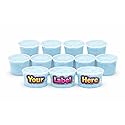 Cotton Candy Clear Tubs - Customizable - 12-Pack (1.25 oz ea) | BLUE RASPBERRY | Sticker-Ready Party Favors, Gifts | Lupy Lups!