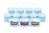 Cotton Candy Clear Tubs - Customizable - 12-Pack (1.25 oz ea) | BLUE RASPBERRY | Sticker-Ready Party Favors, Gifts | Lupy Lups!