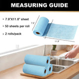 Supmaquc 2 Pack Upgraded Reusable Cleaning Cloths Extra Thick Durable Disposable Cleaning Towels Kitchen Dish Paper Multi Purpose Household Towels