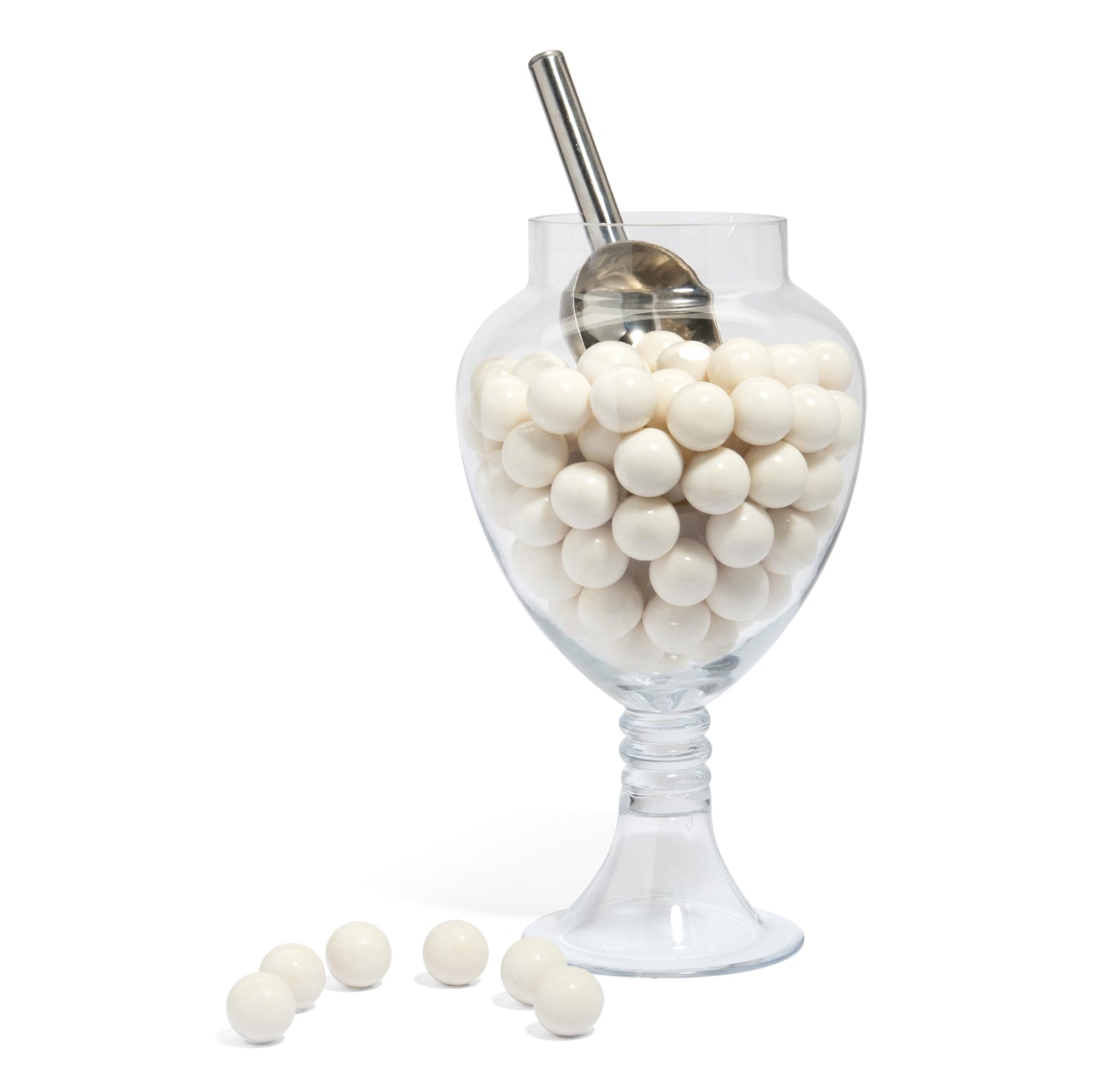 Candy Envy - White Gumballs - 1 Inch - Approximately 113 Gumballs Per 2lb Bag - Bulk White Candy - North American Made & Kosher Certified
