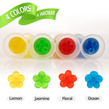 SINOKF Toilet Gel Stamp, 4Pcs/36 Count Flower Fragrance Bathroom Deodorizer Bowl Cleaner Toilet Jerry