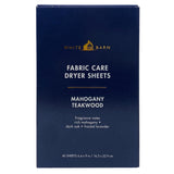 Bath & Body Works Mahogany Teakwood Fabric Care Dryer Sheets - Box of 40 sheets - with a Natural Oats Sample Soap