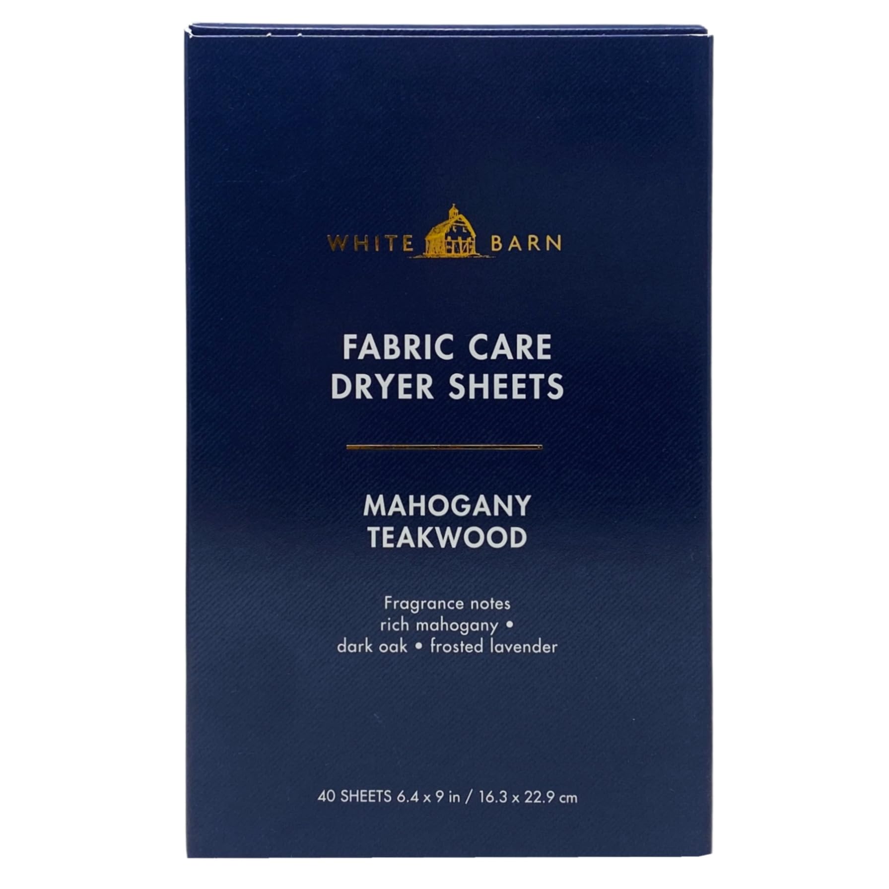 Bath & Body Works Mahogany Teakwood Fabric Care Dryer Sheets - Box of 40 sheets - with a Natural Oats Sample Soap