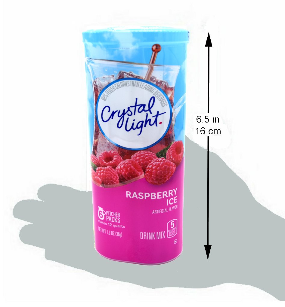 Crystal Light Raspberry Ice Drink Mix, 12-Quart Canister (Pack of 5)