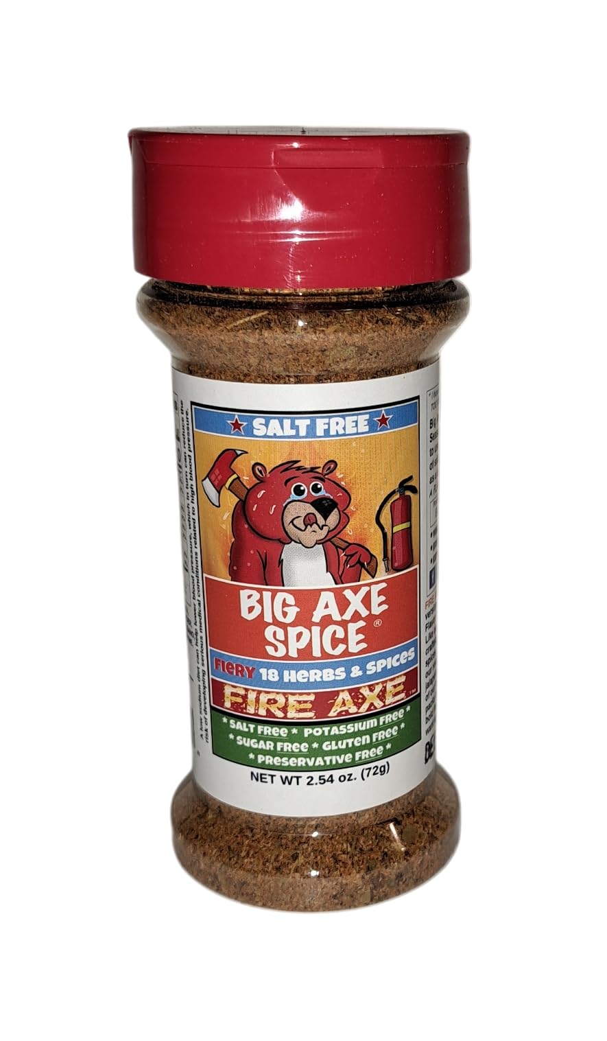 Big Axe Spice FIRE AXE - EXTRA HOT 18 Herb Blend Salt Free, Gluten Free, Sugar Free, Preservative Free -Vegetarian Vegan Paleo Kosher & Halal Friendly