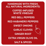 Queen Majesty Red Habanero & Black Coffee Hot Sauce, 5 oz - All Natural Habanero Condiment - Fair Trade, Vegan, Gluten Free, non GMO, Sugar Free