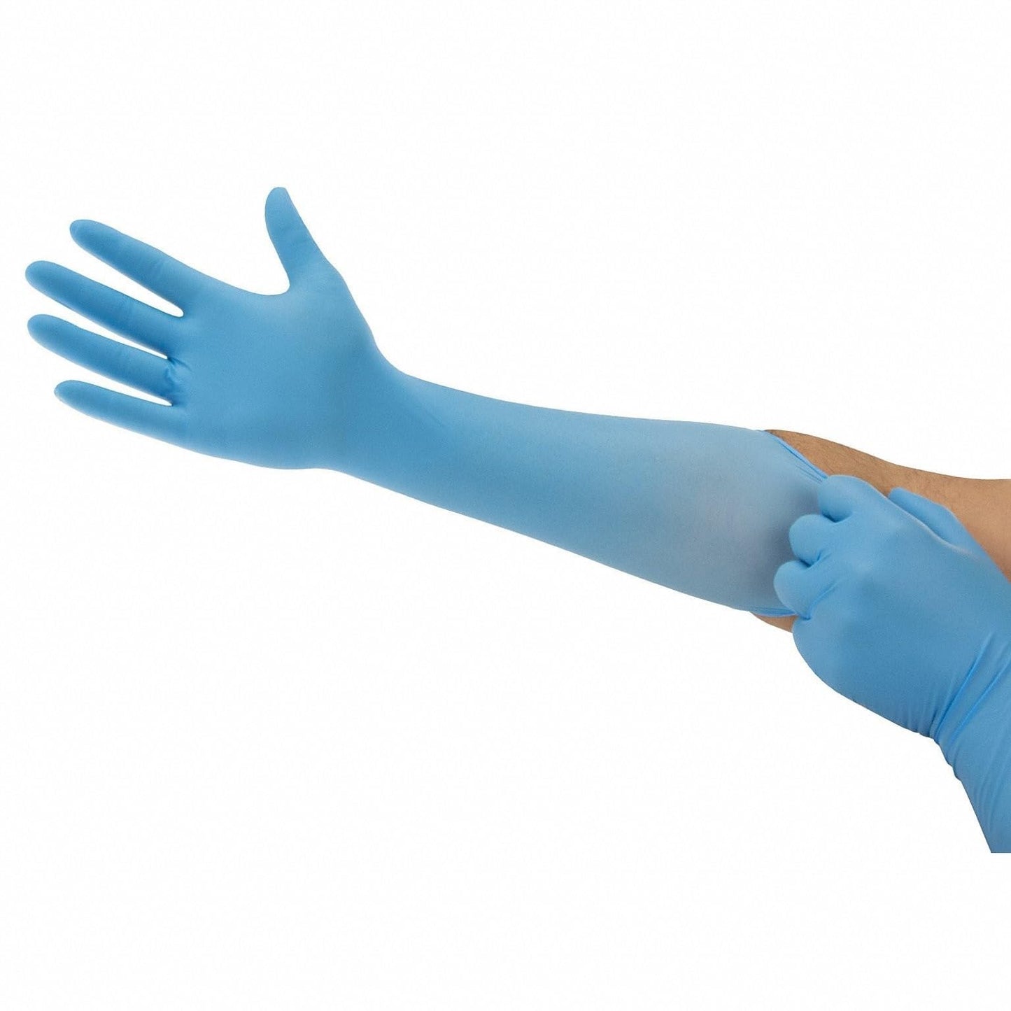 Microflex ISO 93-243 Blue X-Large Powder Free Disposable Gloves - 12 in Length - 4.7 mil Thick - 93243100 [PRICE is per BOX]