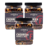 Ferris Coffee & Nut Co. Cherries Berries and Nuts with Roasted and Salted Nuts, 16 oz jar (3-pack) Healthy Snacking, Trail Mix