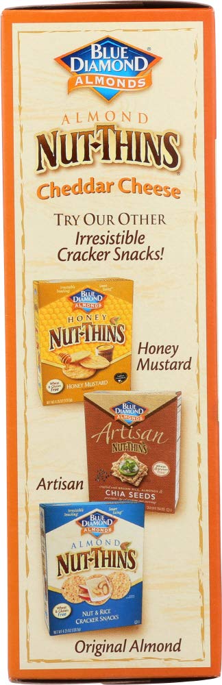Blue Diamond Growers - Almond Nut-Thins Nut & Rice Cracker Snacks Cheddar Cheese - 4.25 oz (pack of 2)