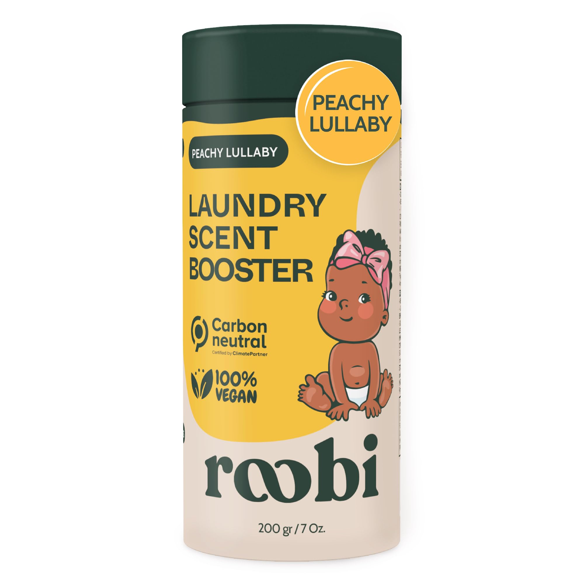 Roobi Baby Laundry Scent Booster. Peachy Lullaby Fragrance Beads. Specially Formulated for Baby's Sensitive Skin. Up to 20 Washing Cycles. Carbon