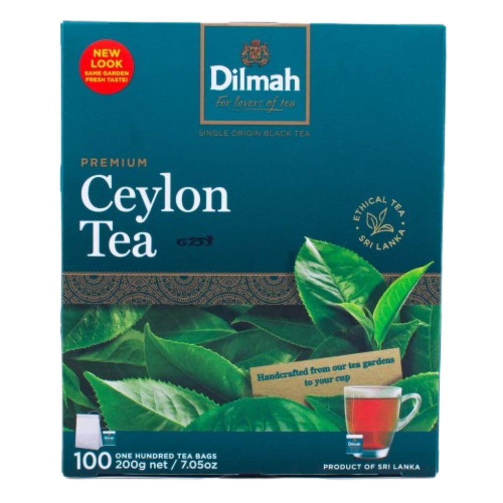 Dilmah Premium Ceylon Tea - 100 Tea Bags (200g), Pure Sri Lankan Black Tea (7.05 oz)