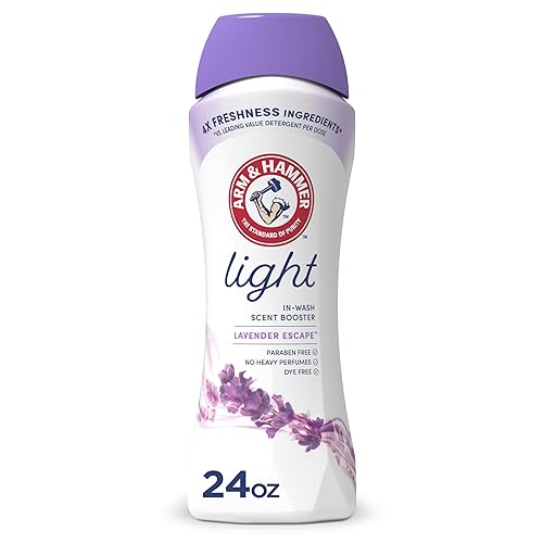 ARM & HAMMER Light In-Wash Scent Booster, Laundry Scent Booster Lavender Escape scent, 24 Oz