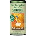 The Republic of Tea - Decaf Ginger Peach Green Tea, Tin of 50 Tea Bags
