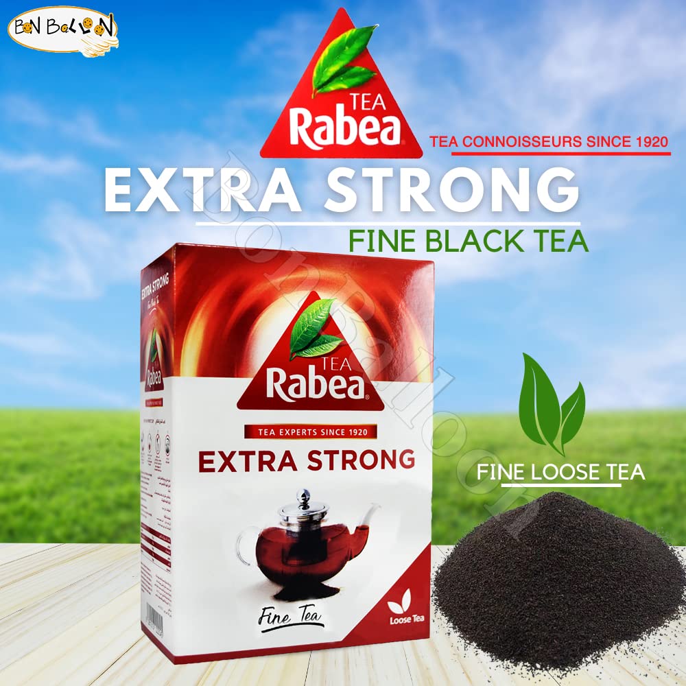 RABEA Extra Strong Black Tea Pure Oriental Teas Natural Traditional Arabic Arabian Saudi Arabia Strong Rich Taste Breakfast (3.52 oz / 100 gm) ???