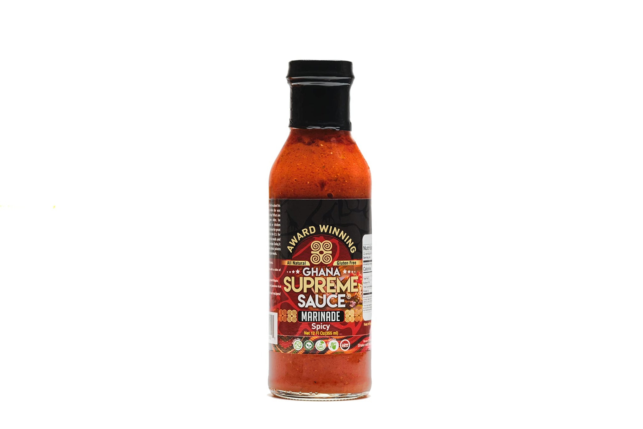 GHANA SUPREME SAUCE - Marinade for Meats and Base for Jollof Rice - Spicy - 12 Fluid Ounces