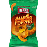 Herr's Jalapeño Poppers Flavored Cheese Curls - Made with Cheddar Cheese - 6 Ounce (Pack of 12) Great for Bold Flavor Fans