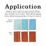AMACO Satin Matte Glaze, 16 oz. (473 mL), SM-21 Dark Blue
