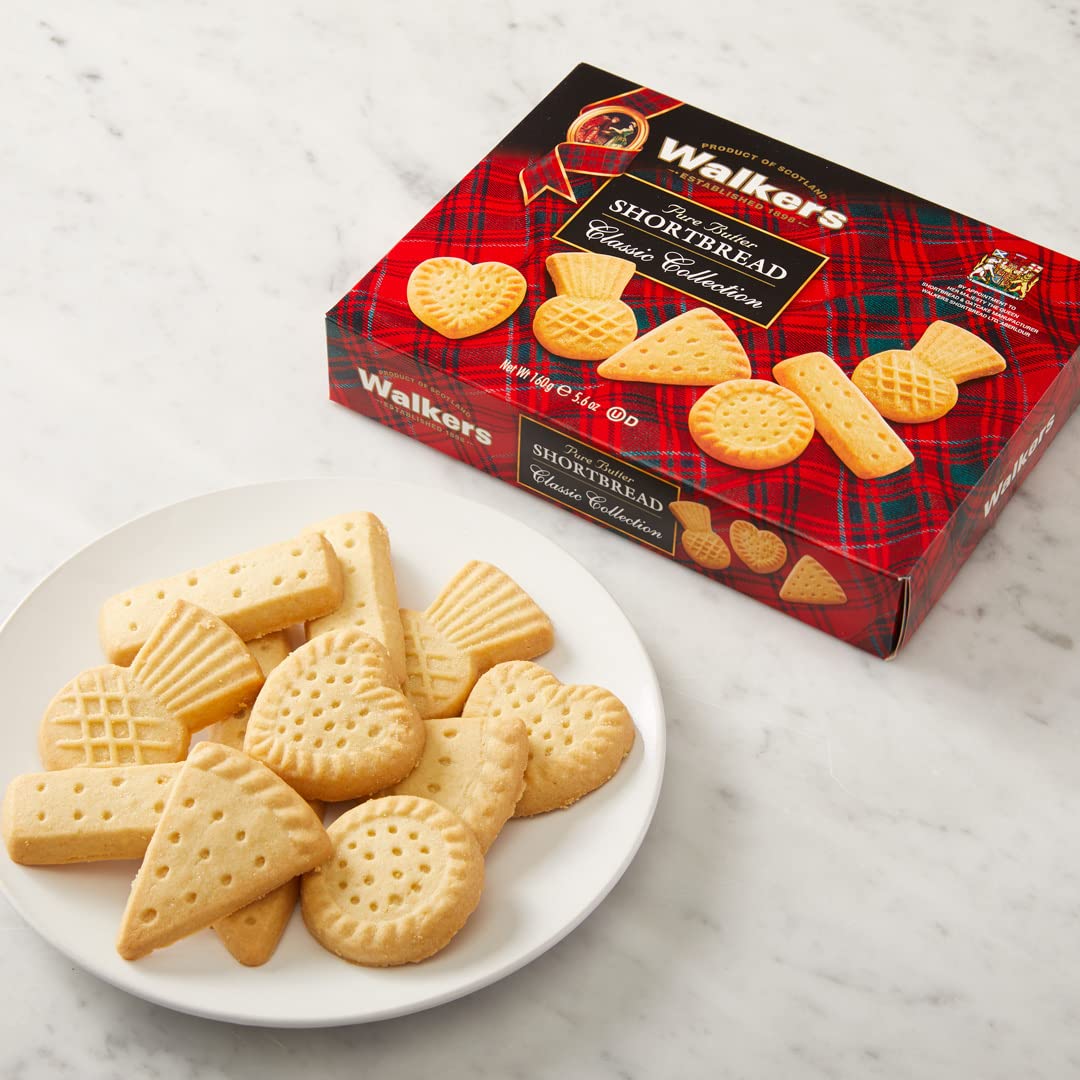 Walker's Shortbread Assorted Cookies, All-Butter Shortbread Cookies, 5.6 Oz (Pack of 4)