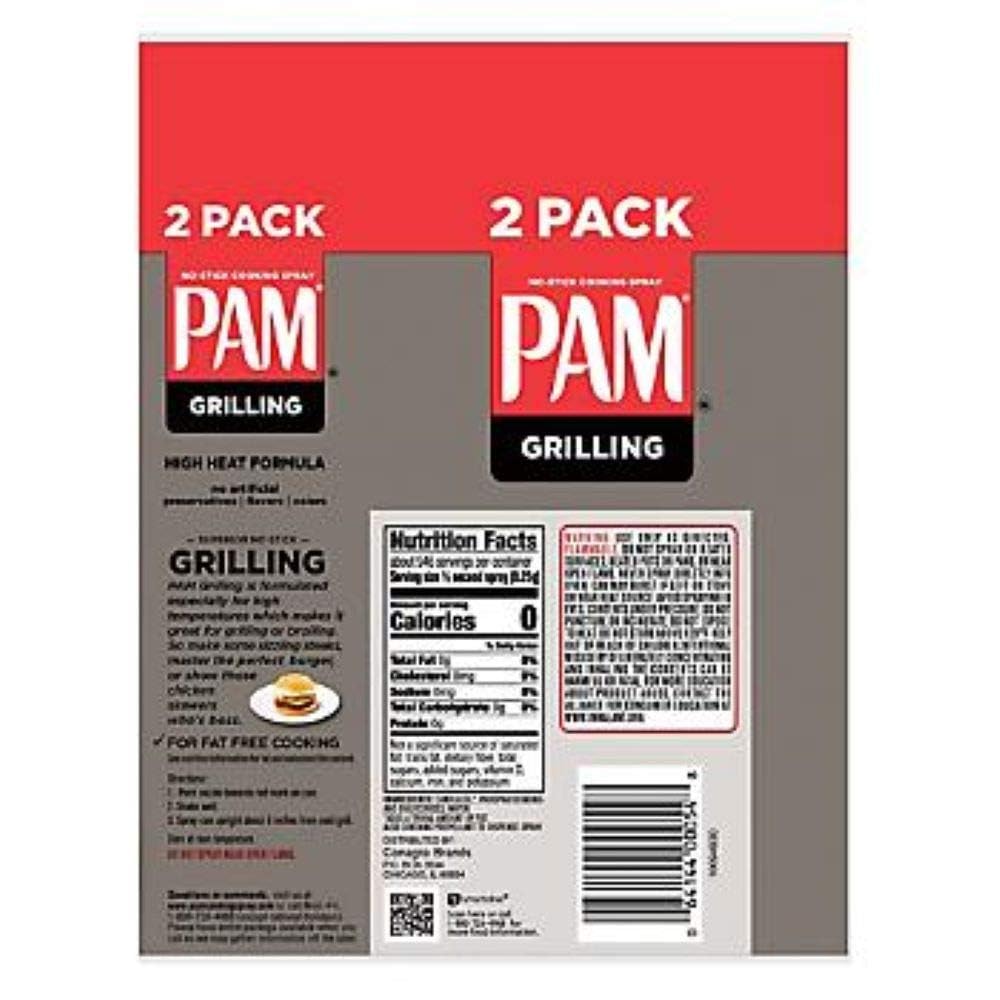 Pam No Stick Grilling Spray, 5 Ounce (Pack of 2)