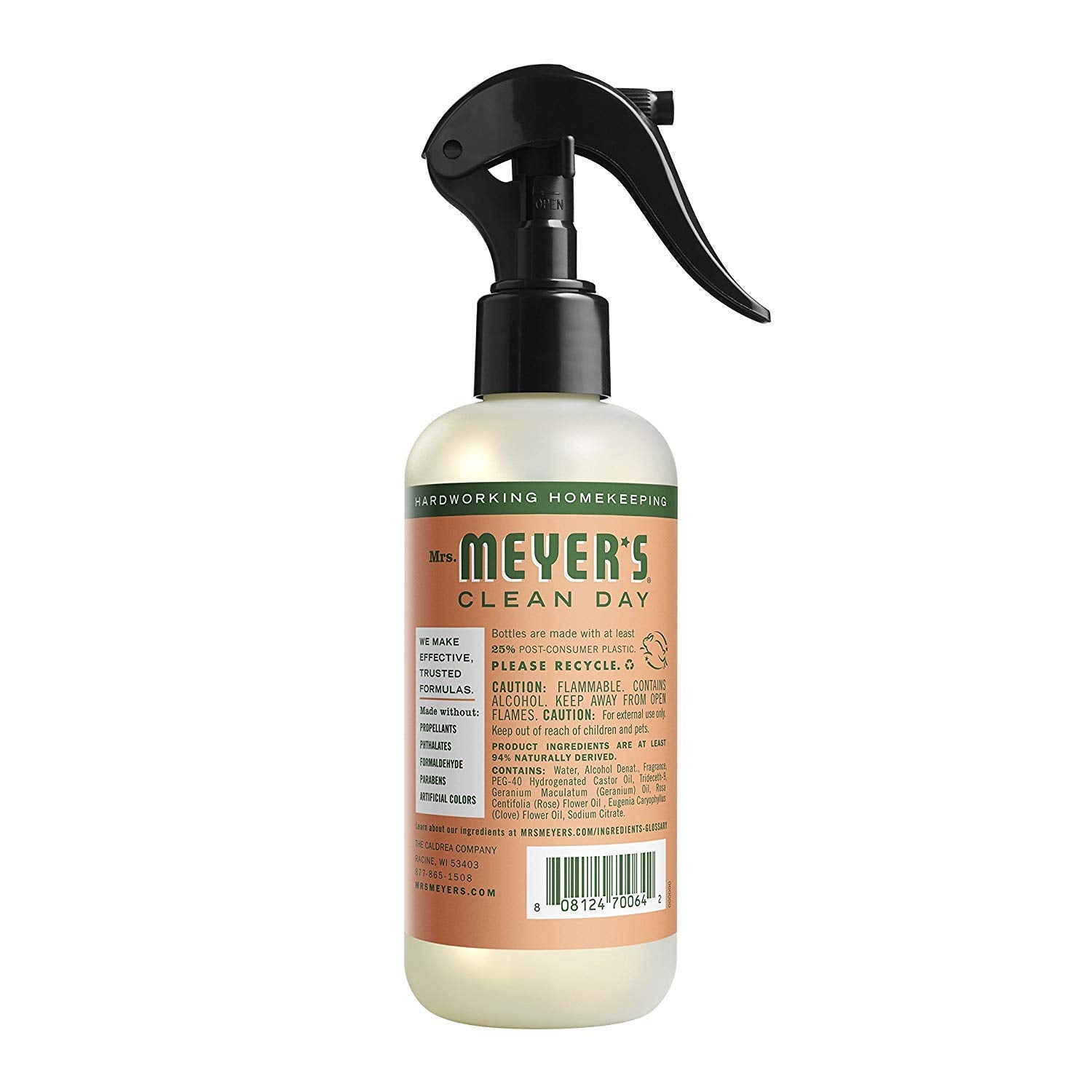 Mrs. Meyer's Clean Day Room Freshener Spray Bottle, Geranium Scent, 8 Fl Oz (Pack - 1)