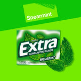 Extra, Spearmint Sugar Free Chewing Gum Grad Gifts Prom Essentials Mint Gum, 15 Stick Slim Pack, 15 Count