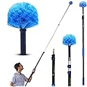 EVERSPROUT 5-to-12ft Telescoping Durable Duster with Extension Pole - Lightweight 3 Stage Cobweb Duster - Extendable to 20ft Reach for Cleaning High