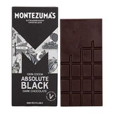 Montezuma Dark Chocolate Absolute Black 100% Cocoa 90g (Pack of 3)