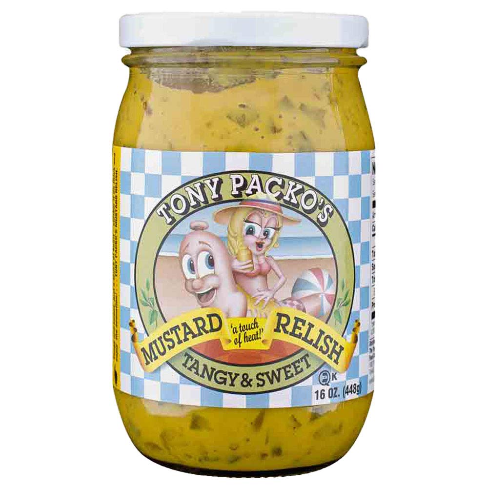 Tony Packo's Mustard Relish, 16 Ounce Jar