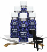 6x Energy Shot Blackberry 2.5 fl oz Bundle with Cup Holder - Plant-Based Energy Drink with L-Theanine & Organic Caffeine for Smooth Focus