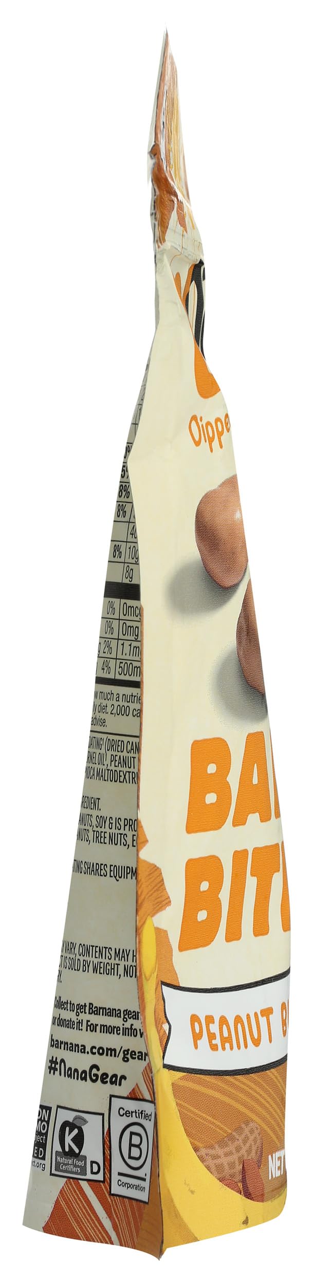 Barnana Organic Peanut Butter Dipped Chewy Banana Bites, 3.5 Ounce Bag