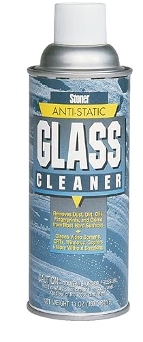 Stoner Solutions Anti-Static Glass Cleaner, 13oz Sold 12 Aerosol Cans Per Case (A166)