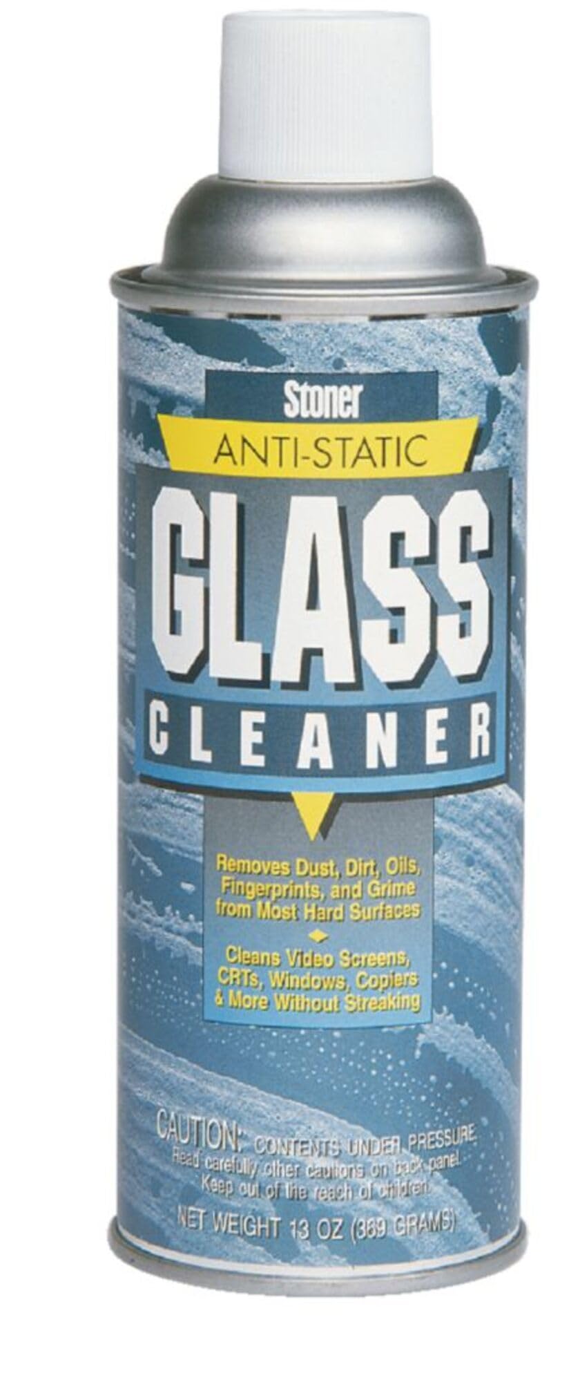 Stoner Solutions Anti-Static Glass Cleaner, 13oz Sold 12 Aerosol Cans Per Case (A166)