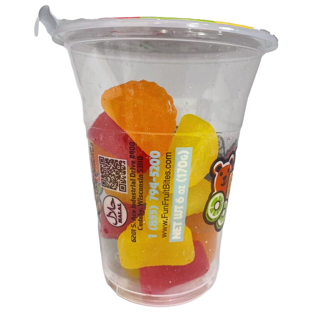 Fun Fruit Bites Assorted Fruit Slices Cup (Halal) (Pack 28)