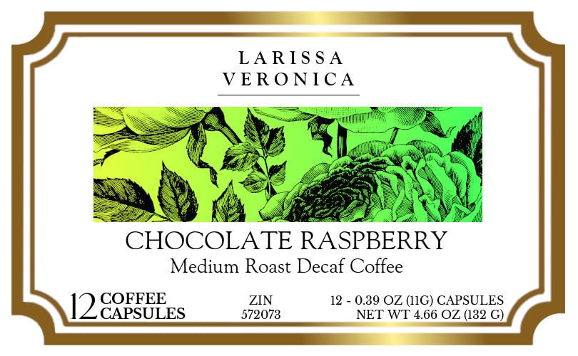 Chocolate Raspberry Medium Roast Decaf Coffee (Single Serve K-Cup Pods) (Gourmet, Naturally Flavored, Whole Coffee Beans) (12 pods, ZIN: 572073) - 3