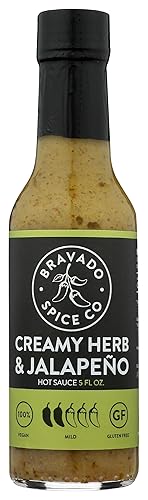 BRAVADO SPICE Creamy Herb & Jalapeno Hot Sauce, 5 FZ