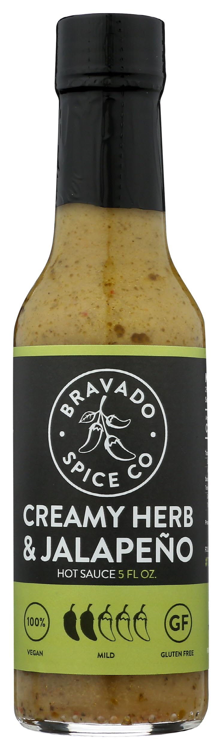 BRAVADO SPICE Creamy Herb & Jalapeno Hot Sauce, 5 FZ