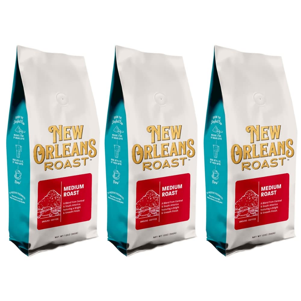 New Orleans Roast Medium Roast Ground Coffee - Smooth & Balanced (3 Pack)