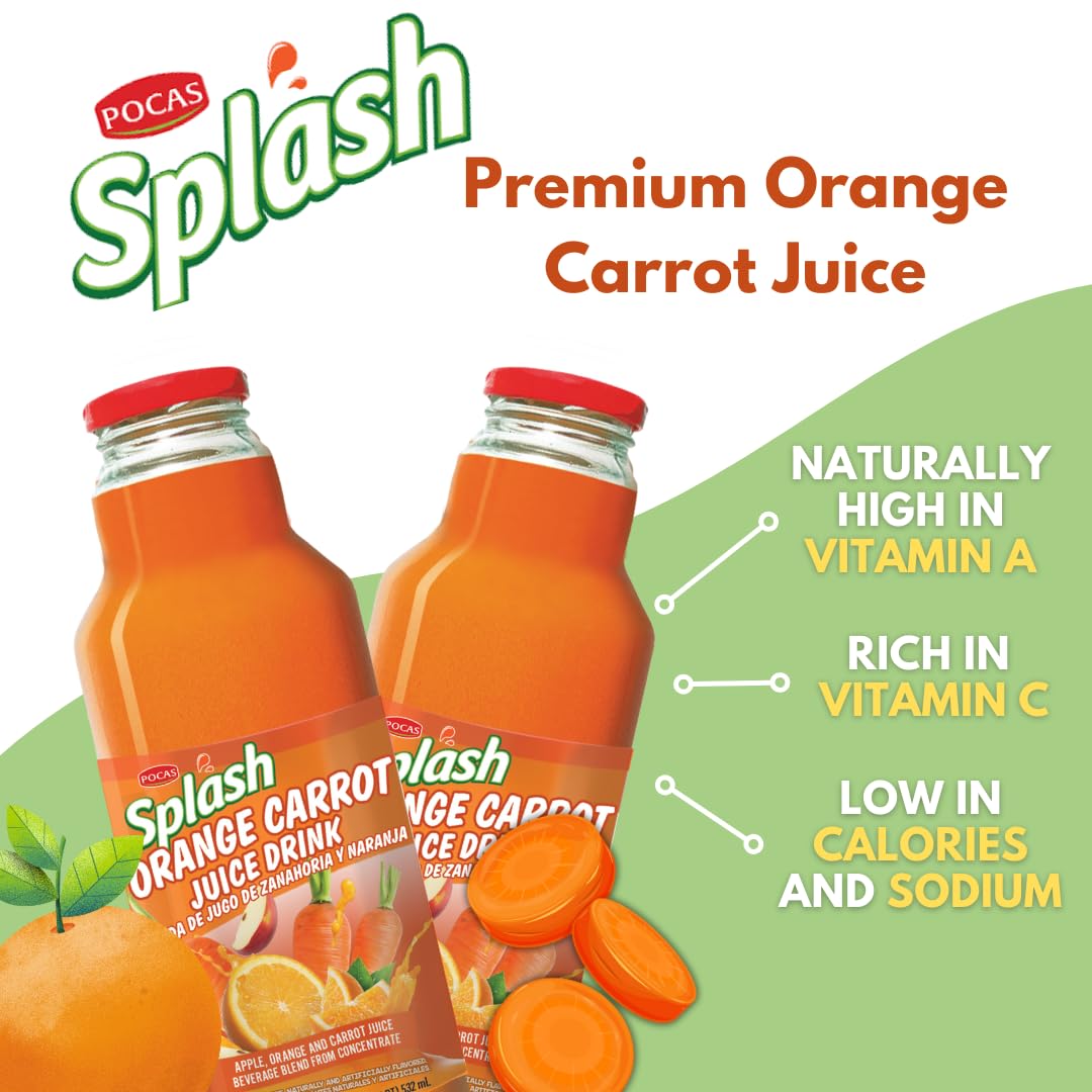 SPLASH Orange Carrot Juice Drink 750ml, 4 Pack