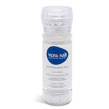 Vera Salt Coarse Spring Salt - 85g Refillable Glass Grinder - Hand-Harvested Spanish Crystals with Natural Minerals - Ceramic Grinding Mill