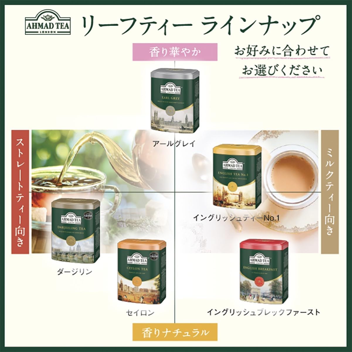 Ahmad Tea Black Tea, Darjeeling Tea Loose Leaf, Metal Tin, 100g - Caffeinated and Sugar-Free