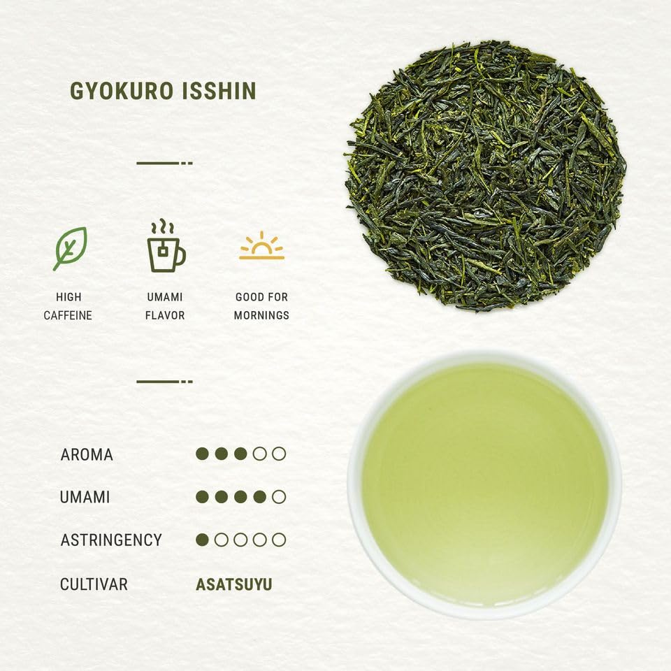 Senbird Premium Gyokuro - Japanese Shade Grown Green Tea - From Kyoto Japan - Imperial Loose Leaf Green Tea In Airtight Tea Tin (1.76oz/50g) (Isshin)