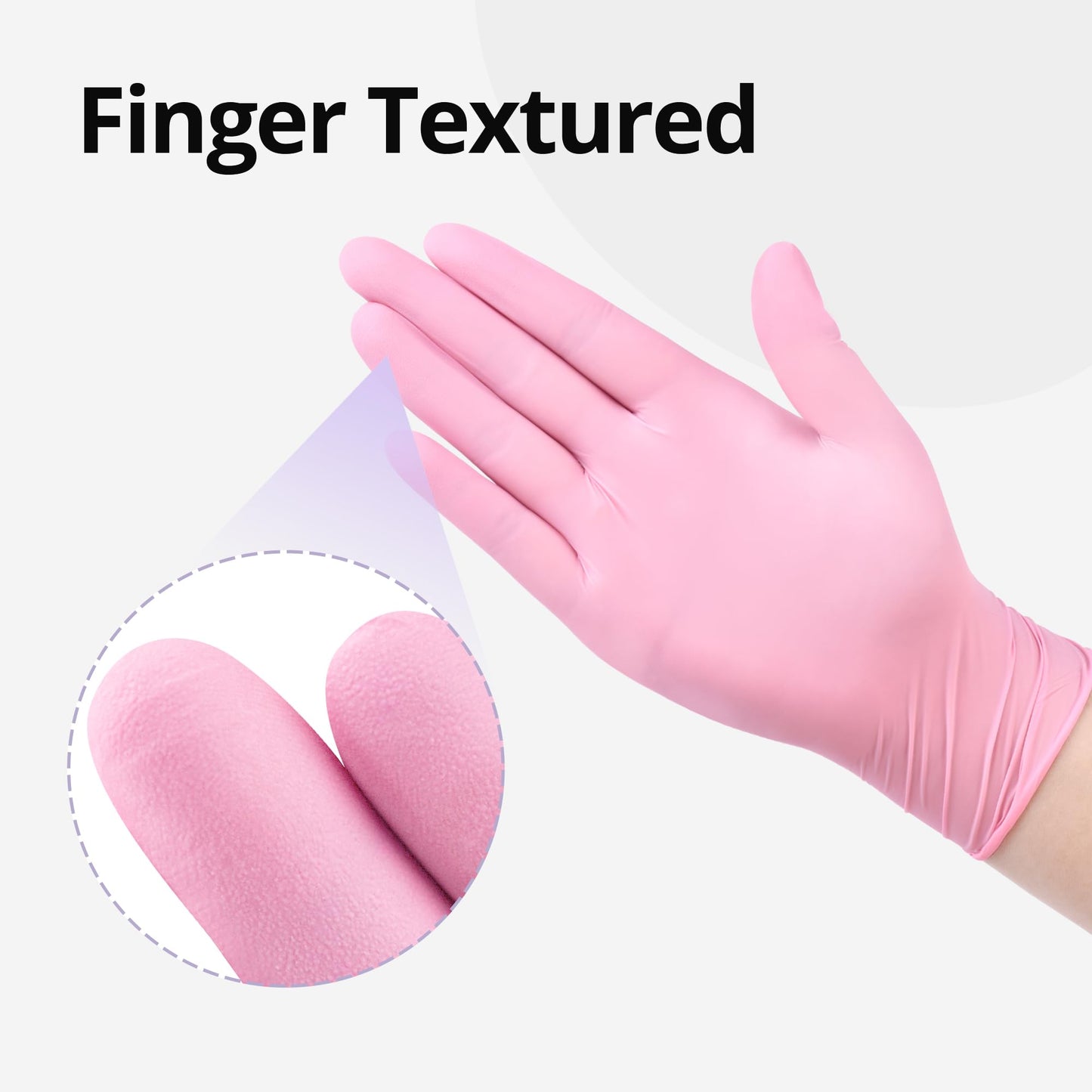 SwiftGrip Nitrile Exam Gloves, 4 Mil, Small, Cherry Blossom, Food Safe Gloves Disposable Latex Free, Powder Free for Cleaning Supplies, Esthetician