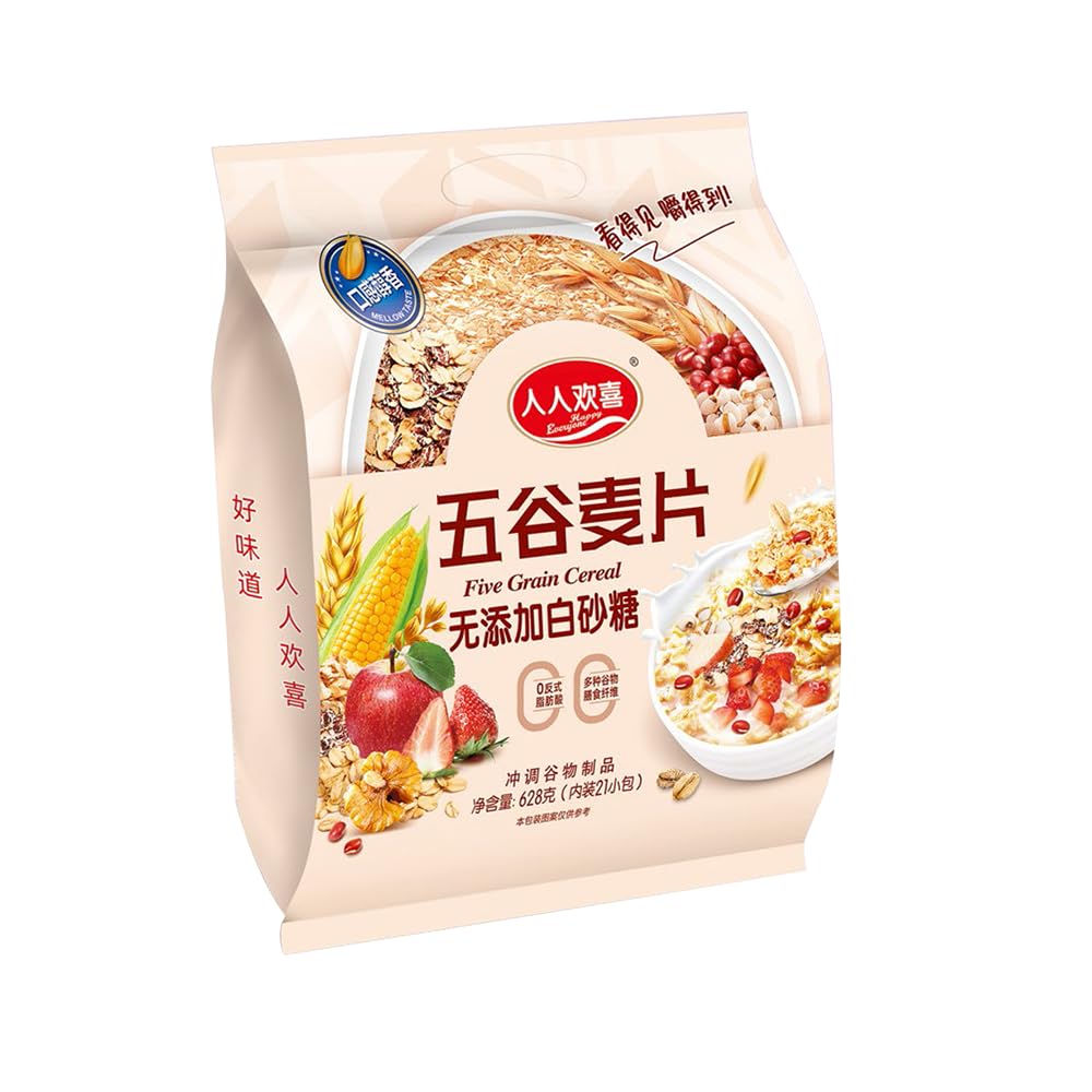 Renrenhuanxi Five Cereals Oatmeal(No Sugar Added) Net Wt.: 22.15 Oz (628g)) 1pack