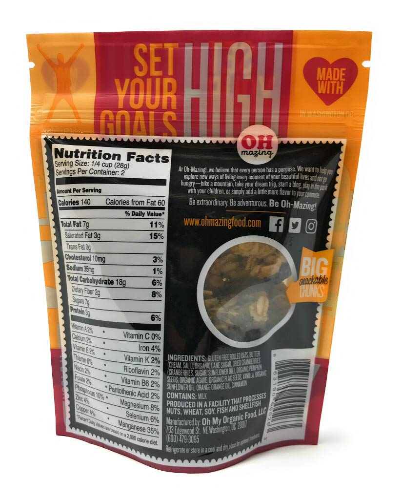 Oh Mazing, Bar Granola Cranberry Orange Snack Size, 2.5 Ounce