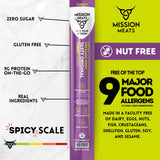 Mission Meats Turkey Sticks, 100% Free Range Turkey Jerky, Zero Sugar, Delicious Healthy Snacks, 9g Protein, Individually Wrapped, Gluten Free