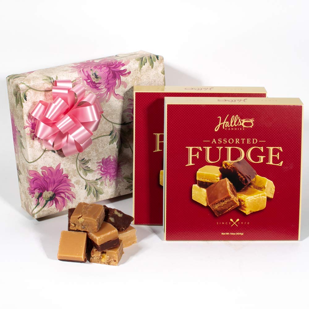 Pretty Pink Posies Fudge Gift Box, 2 Pounds Chocolate Fudge